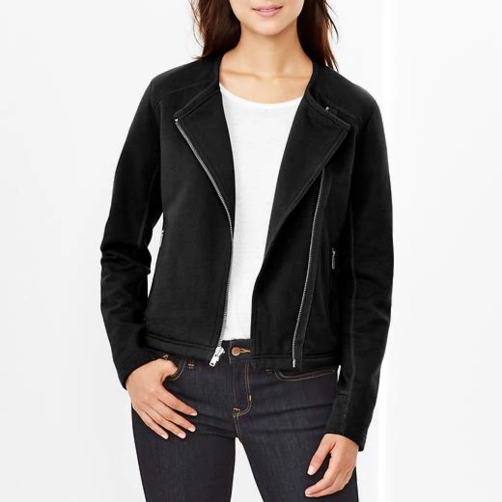 GAP wool blend moto jacket